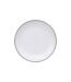 Lot de 6 Assiettes Plates Réutilisables Square 25cm Gris Charbon-1
