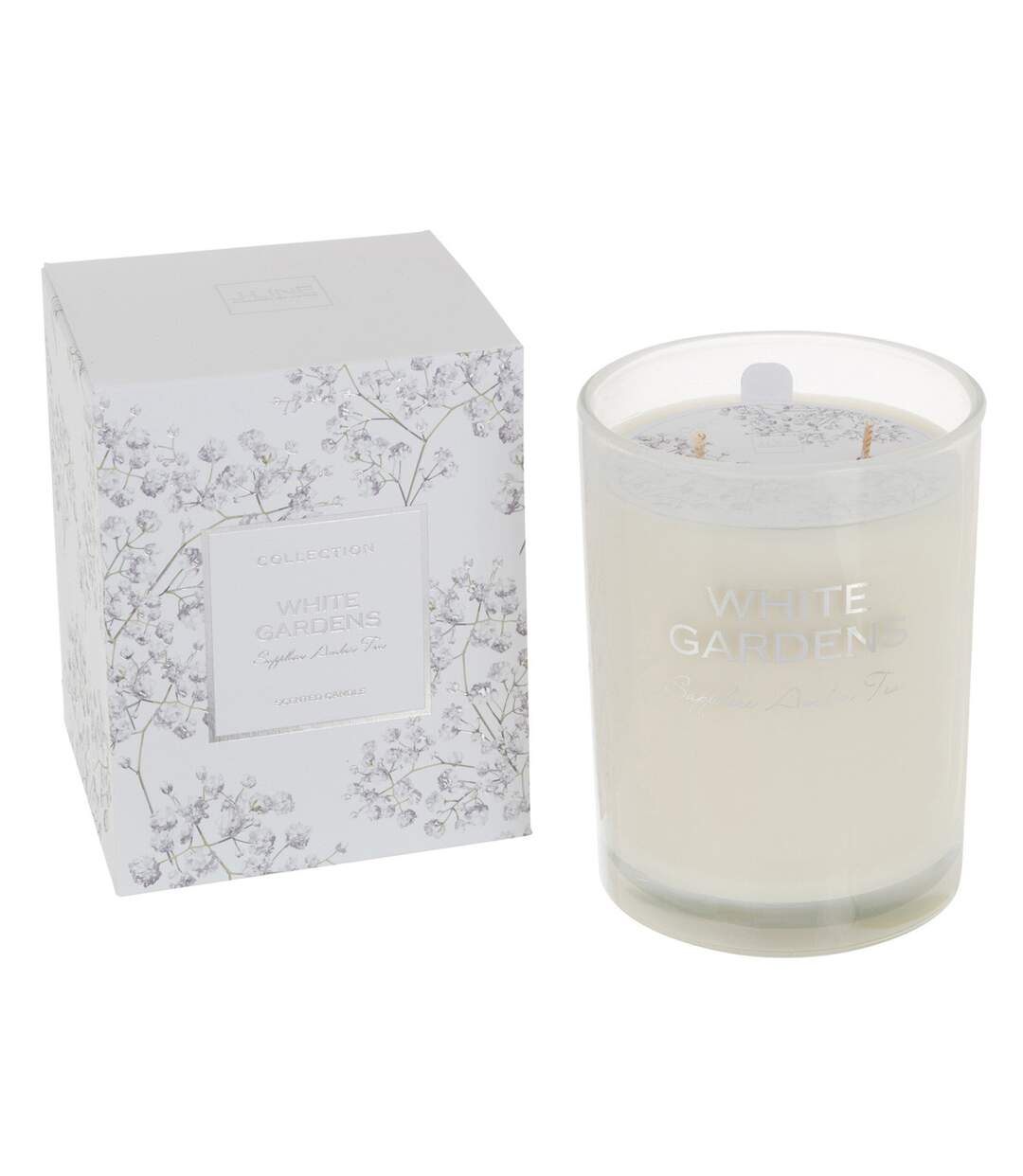 Bougie Parfumée White Gardens 12cm Sapphira Amber Tea-1