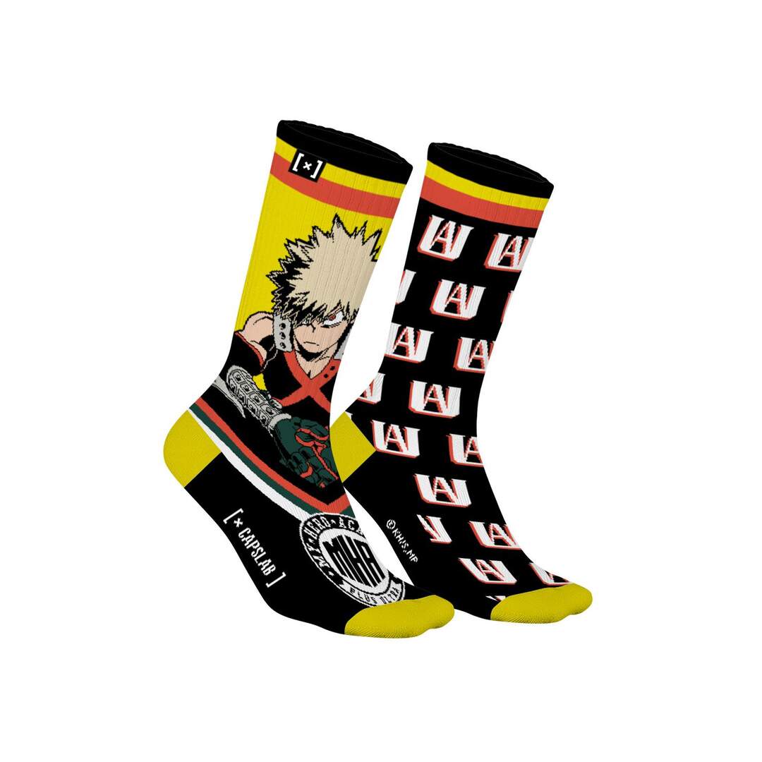 Paire de chaussettes dépareillées My Hero Academia Bakugou Capslab-1