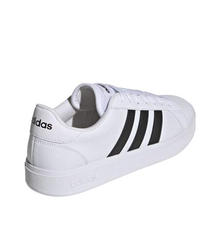 Baskets Motif/style À Rayures Grand Court Femme Blanc Noir Adidas