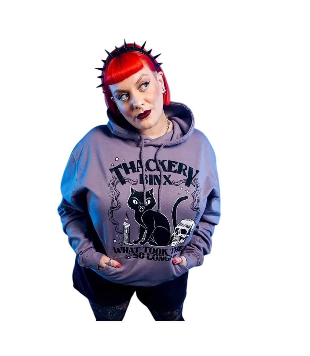 Unisex Adult Thackery Binx Hoodie Lilac Hocus Pocus-1
