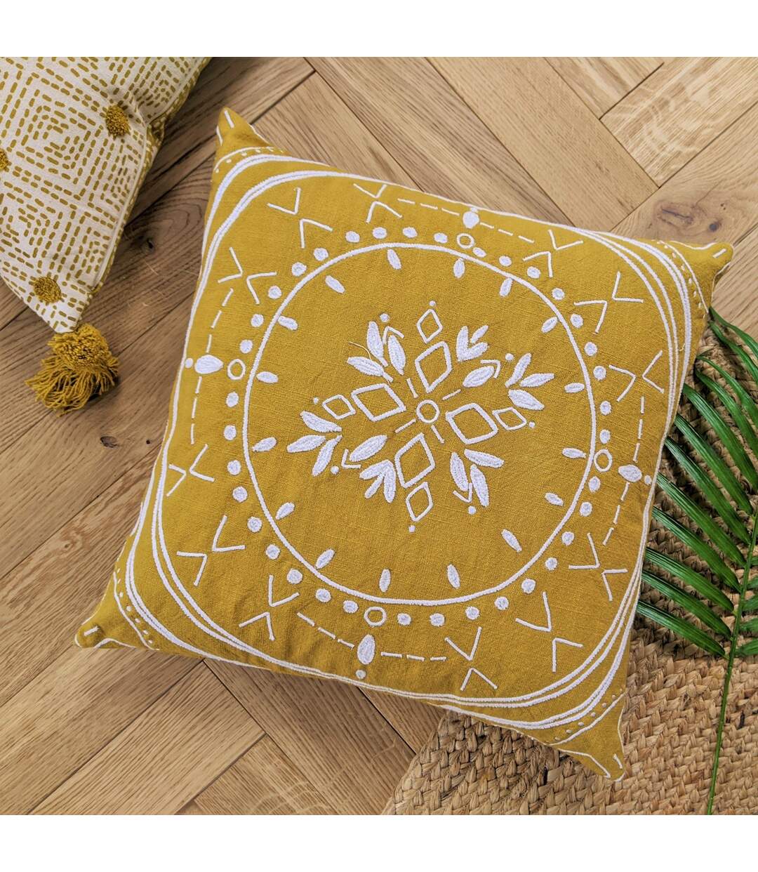 Mandala cushion cover one size ochre yellow Furn