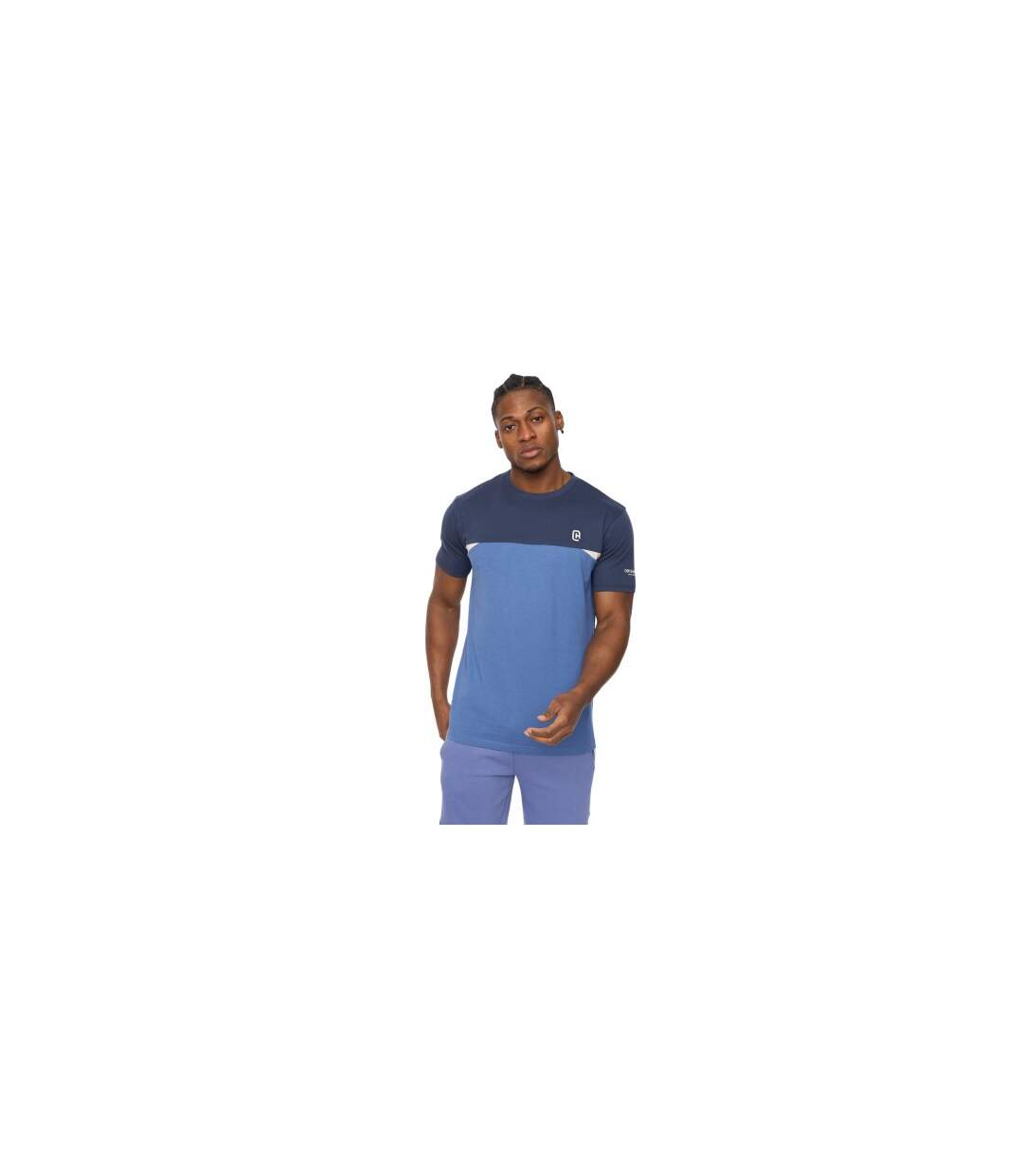 Mens Castlebay Short-sleeved T-shirt Blue Crosshatch-1