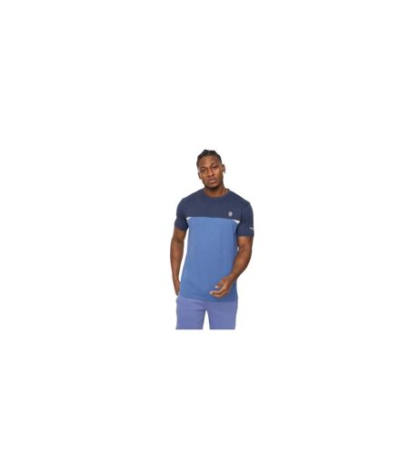 Mens Castlebay Short-sleeved T-shirt Blue Crosshatch