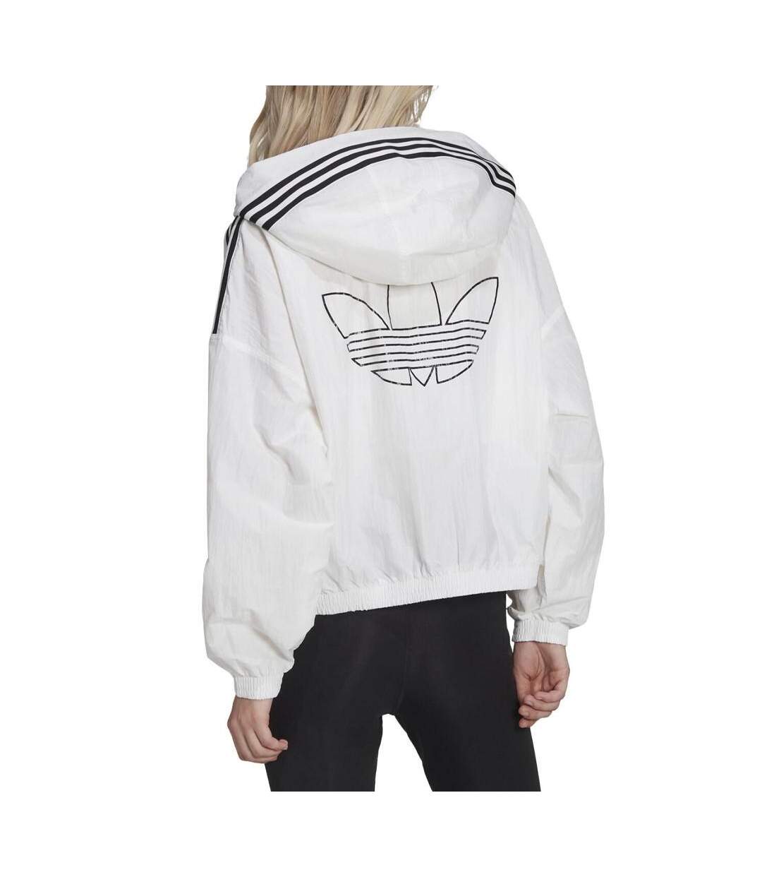 Coupe-vent Blanc/Noir Femme Adidas Windbreaker - 44-2