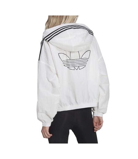 Coupe-vent Blanc/Noir Femme Adidas Windbreaker - 44