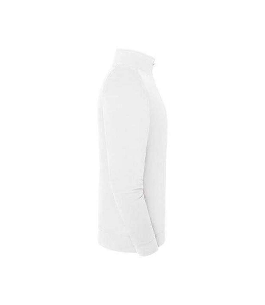 Sweat Uni En Coton À Col Montant Zippé Iconic Premium Homme Blanc Fruit Of The Loom-4