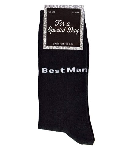 Black Novelty Wedding Socks for Men