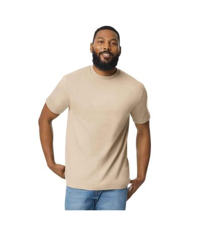 Mens cotton lightweight t-shirt sand Gildan