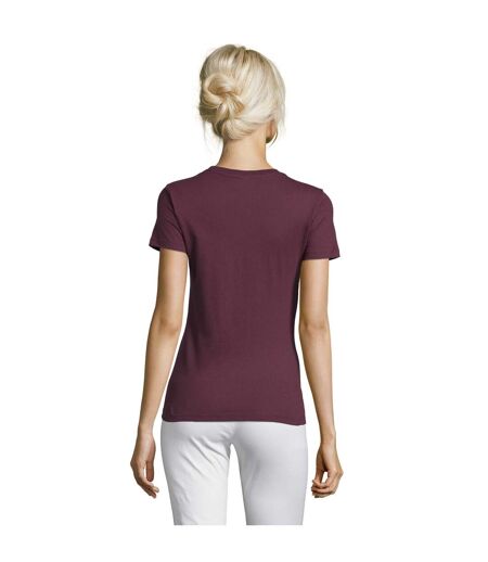 T-shirt Regent Femme Bordeaux SOLS
