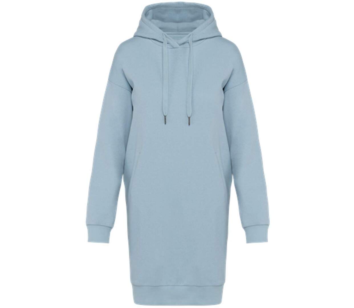 Robe sweat à capuche - Femme - PAT5005 - bleu aquamarine-1