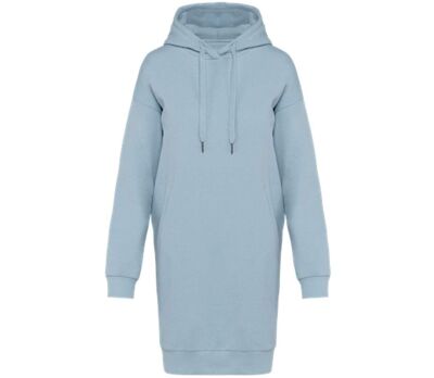 Robe sweat à capuche - Femme - PAT5005 - bleu aquamarine
