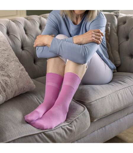 6 Pack Ladies Non Elastic Bamboo Diabetic Socks