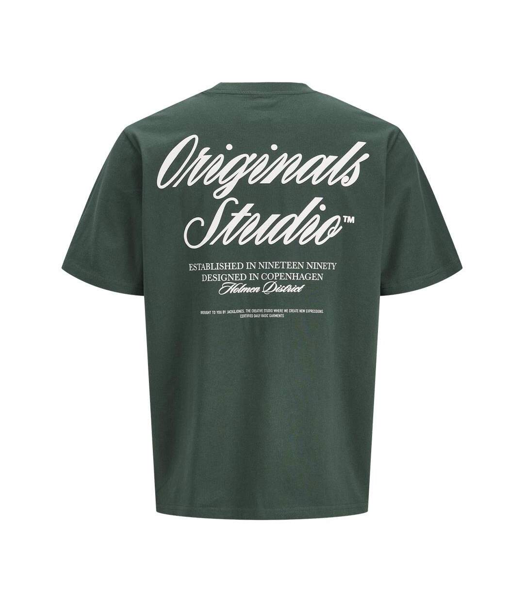 T-Shirt vert homme jack & jones norrebro-2