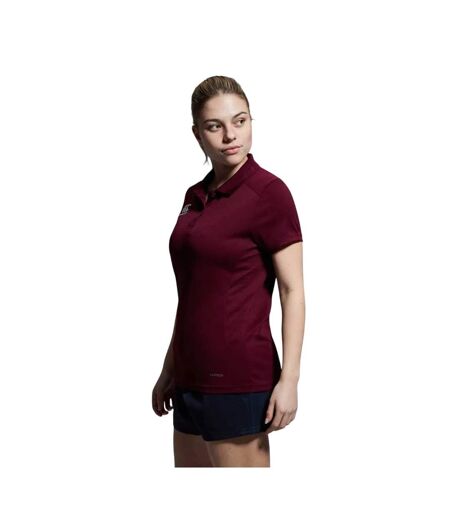 Womens/ladies Club Dry Polo Shirt Maroon Canterbury