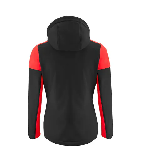 Veste Softshell Prime Femme Noir Rouge Printer