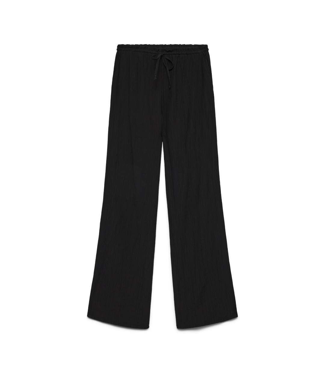 Pantalon fluide noir femme vero moda stonie-1