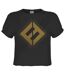Womens/ladies Concrete & Gold Foo Fighters Crop Top Charcoal Amplified-1
