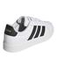 Womens/ladies Grand Court Stripes Trainers White Black Adidas-2