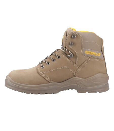 Mens Striver Lace Up Injected Leather Safety Boot Stone Caterpillar