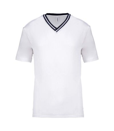 Proact - T-shirt UNIVERSITY - Adulte (Blanc / bleu marine) - UTPC3546