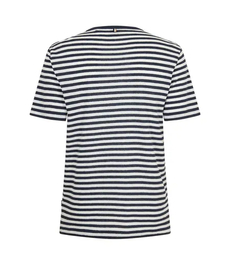 Mens Striped T-shirt Dark Blue Boss