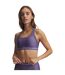 Womens/ladies Medium Impact Sports Bra Purple Under Armour-3