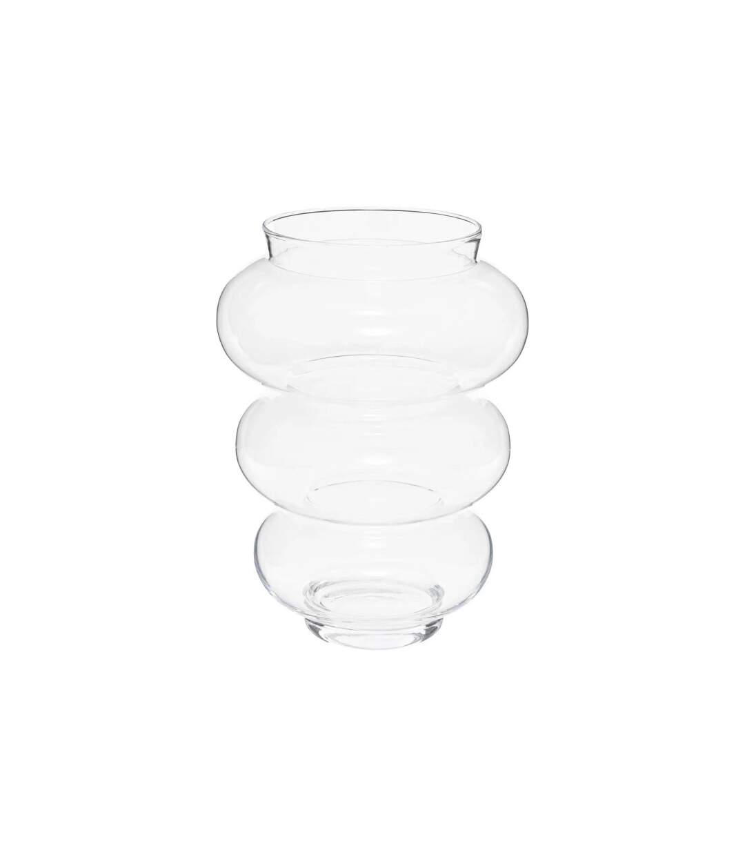 Vase Double en Verre Matali 36cm Vert-3