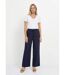 Pantalon large avec lin, style ethnique-3