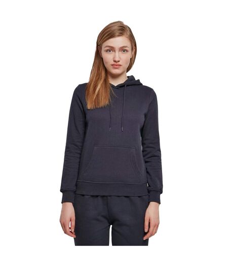 Sweat À Capuche Basic Femme Bleu Marine Build Your Brand
