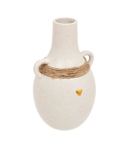 Vase Déco avec Corde The Floral 22cm Blanc