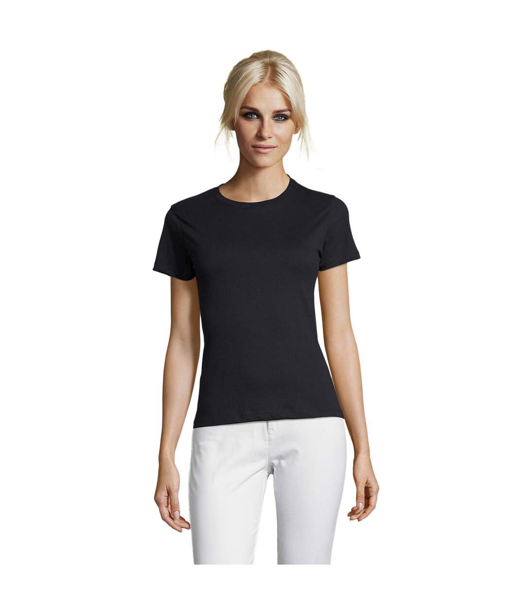 T-shirt Regent Femme Bleu Marine SOLS-1