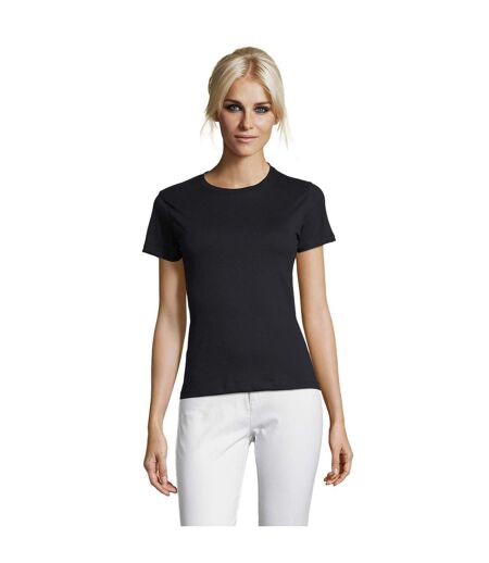 T-shirt Regent Femme Bleu Marine SOLS