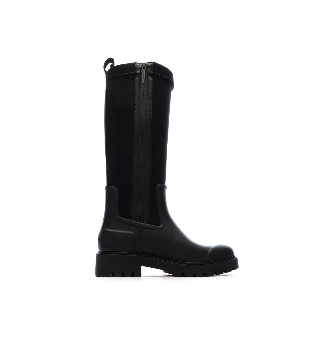 Bottes noir femme calvin klein jeans high rainboot neopre-2