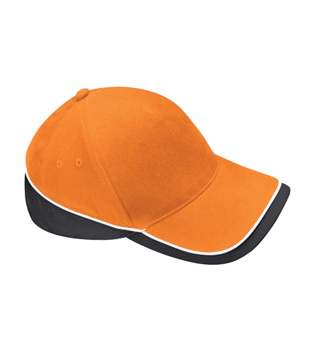 Casquette De Baseball Teamwear Competition Orange Noir Blanc Beechfield-1