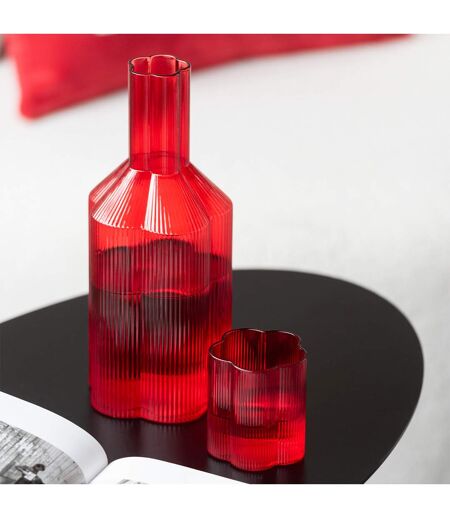 Carafe en Verre Fiole 27cm Rouge
