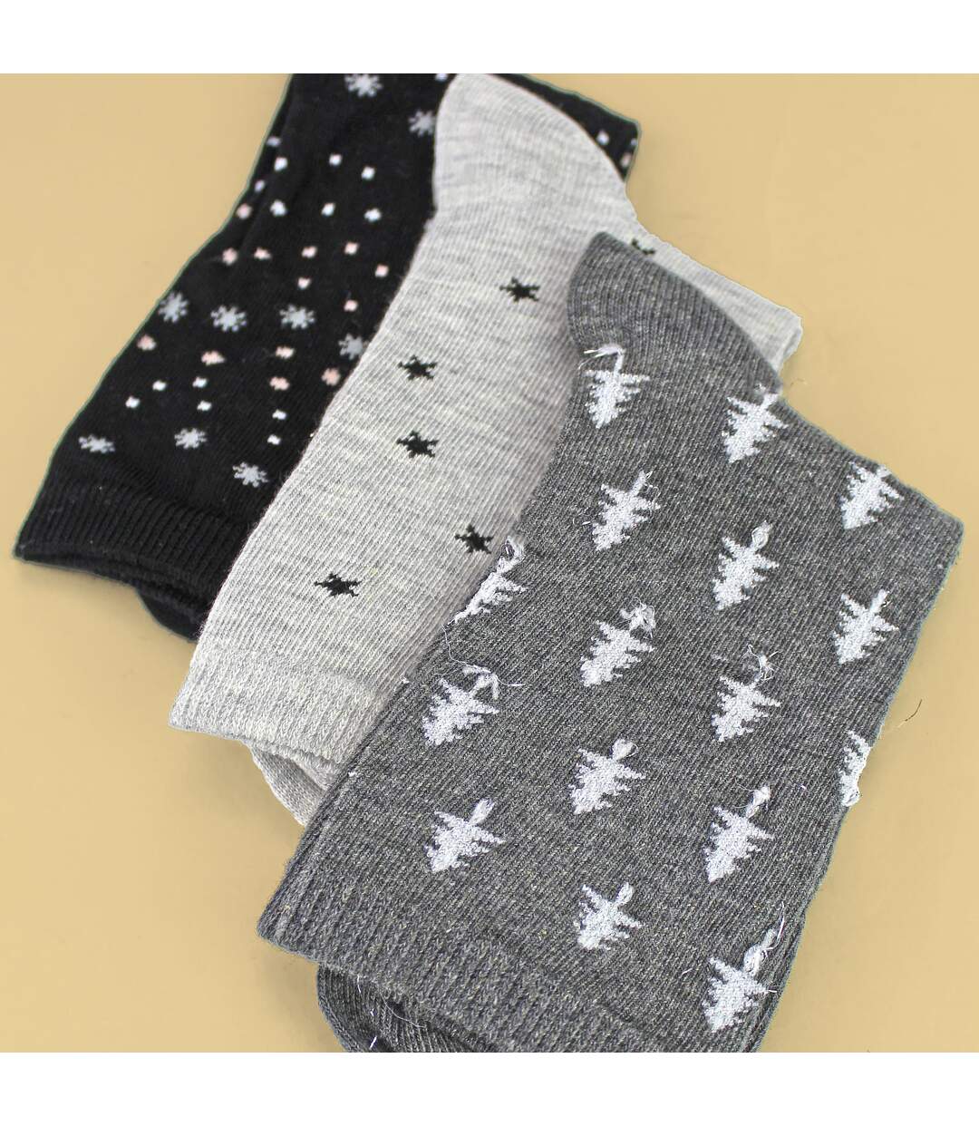 Sock Snob - 3 Paires de Chaussettes Femme Fantaisie Étoiles en Coton Douces-5
