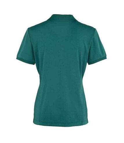 Womens/ladies coolchecker pique polo shirt bottle green Premier