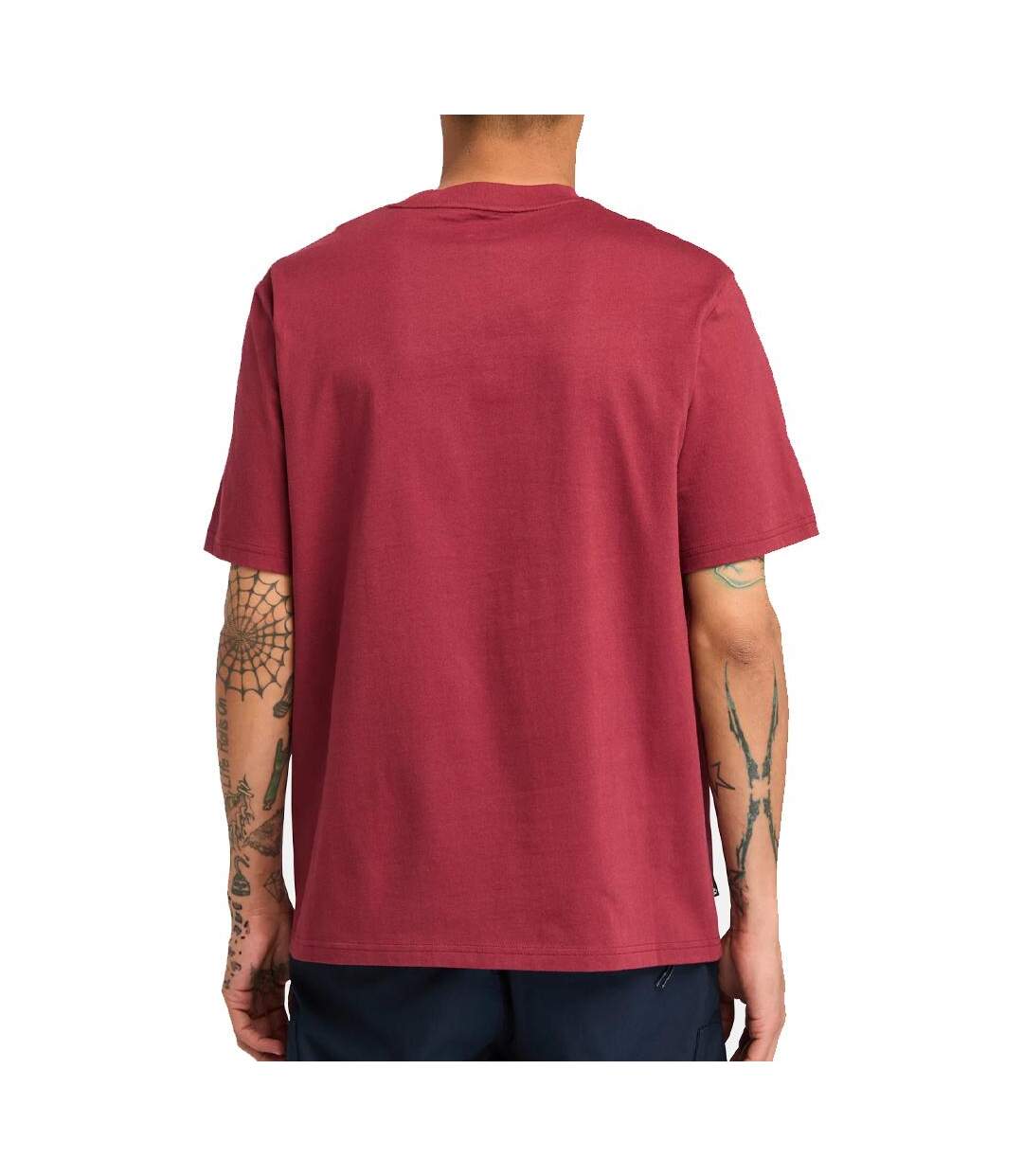 T-Shirt bordeaux homme timberland sleeve-2