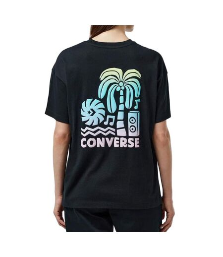 T-shirt Noir Femme Converse Festival - L