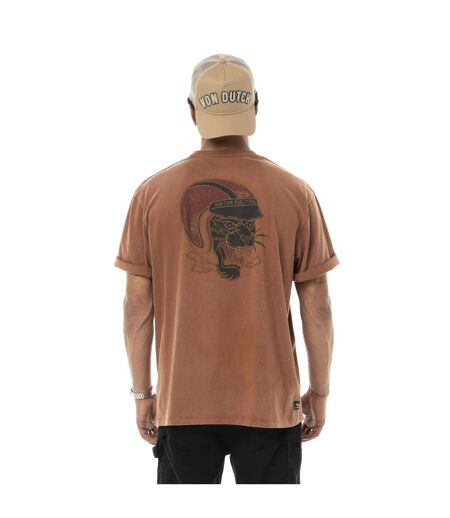 T-shirt homme relax fit en jersey acid wash print devant et dos Flash Vondutch