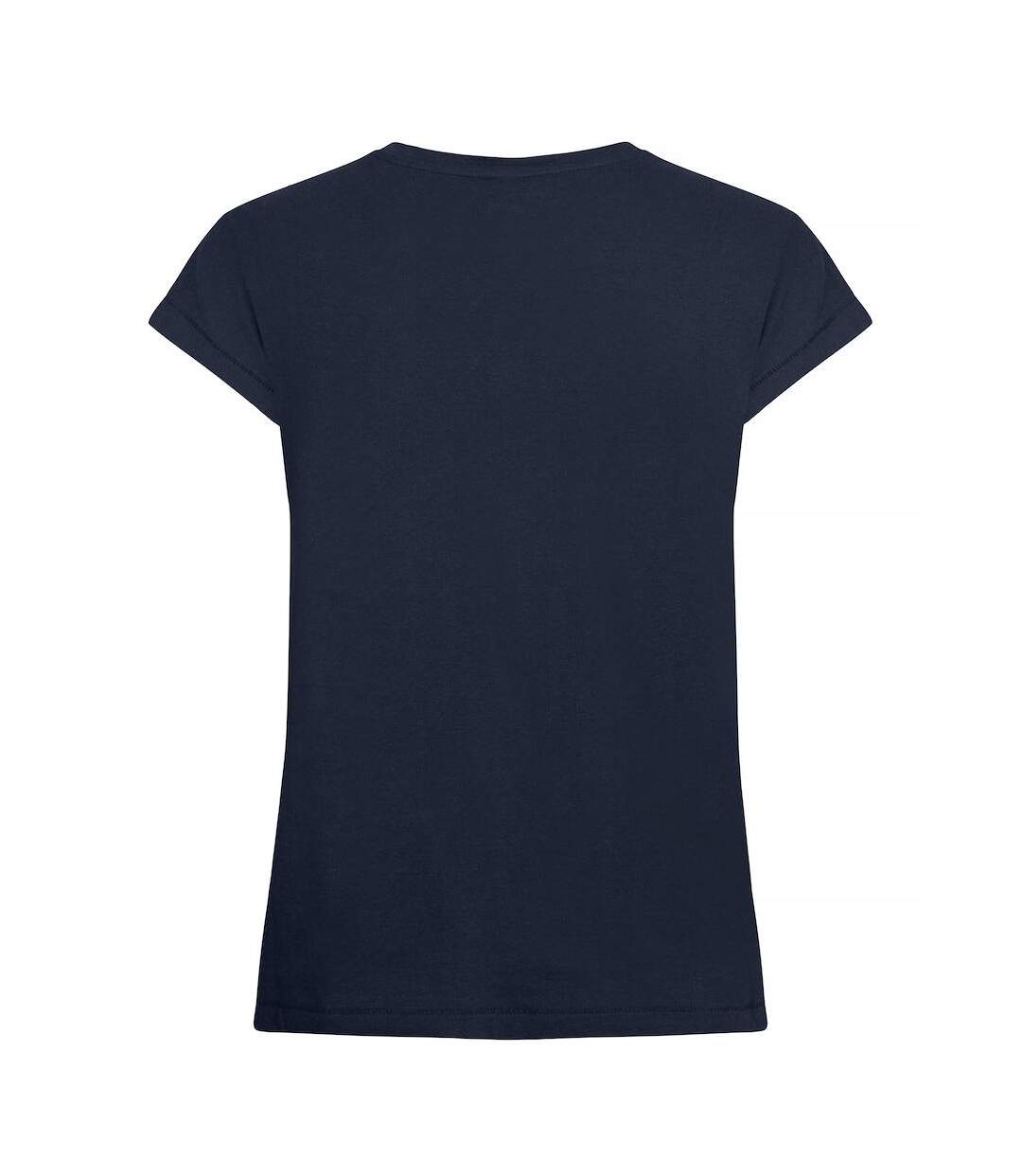 T-shirt fashion femme bleu marine foncé Clique-2