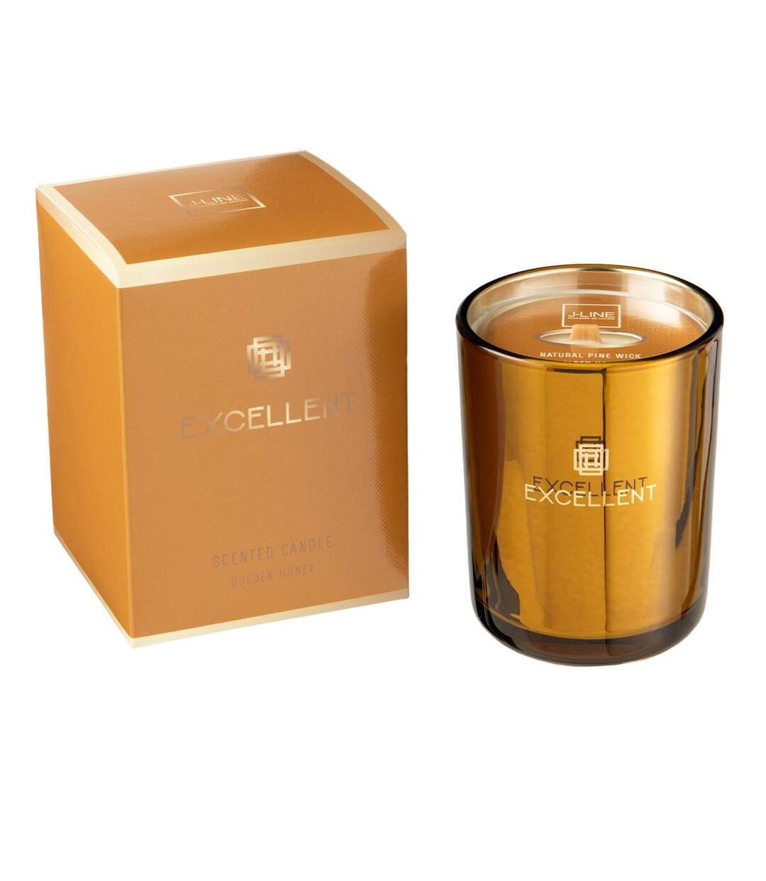 Bougie Parfumée Excellent 12cm Golden Honey Ocre-1