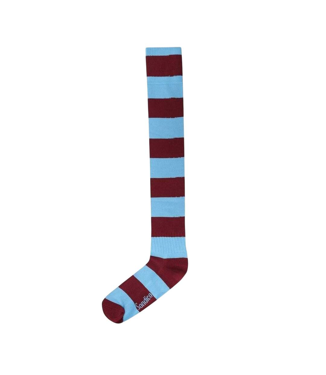 Chaussettes De Foot Motif/style Rayures Contrastées Homme Bordeaux Bleu Ciel Sondico-3