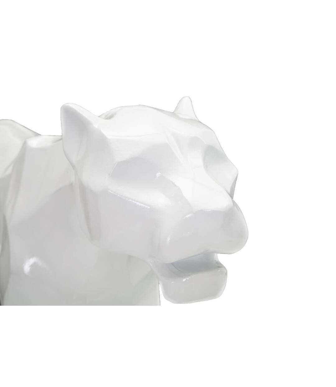 Statuette Déco en Résine Panthère 70cm Blanc-4
