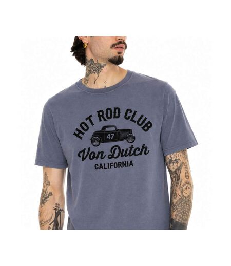 T-shirt col rond en coton homme avec Logo Log9 Gris Vondutch