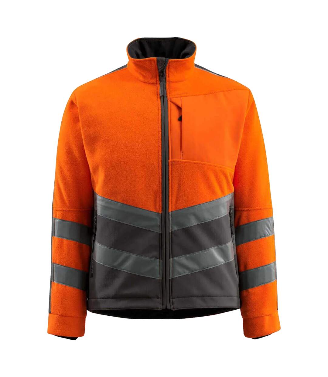 Veste Polaire Safe Supreme Homme Orange Fluo Anthracite Foncé Mascot-1