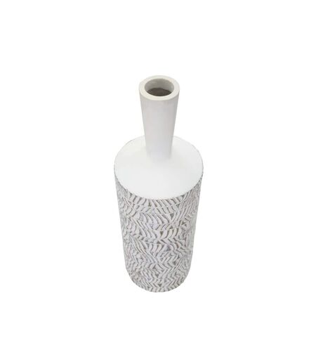 Vase Bouteille Abstrait Nairobi 49cm Blanc