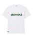Mens Printed Cotton T-shirt White Lacoste-1