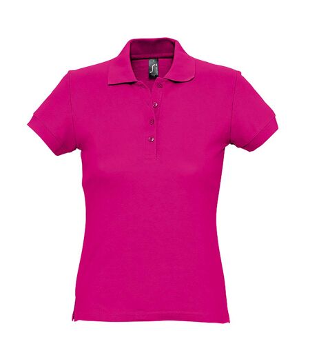 SOLS Womens/Ladies Passion Pique Short Sleeve Polo Shirt (Fuchsia) - UTPC317
